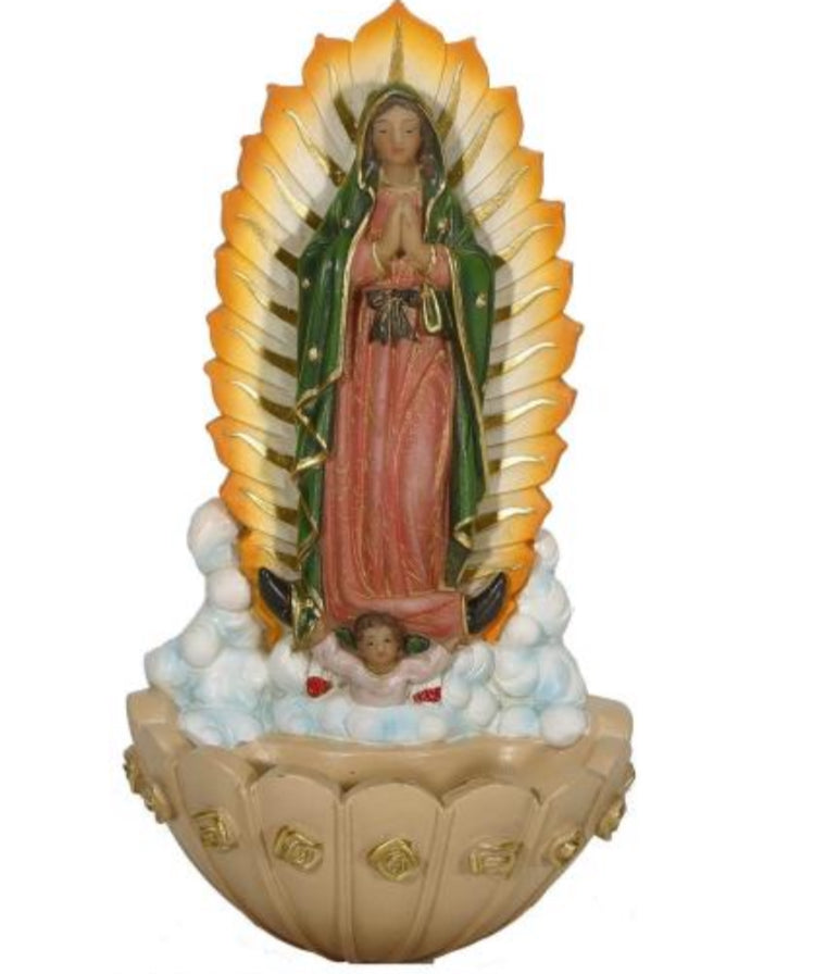 O.L. of Guadalupe Holy Water Plaque 8"