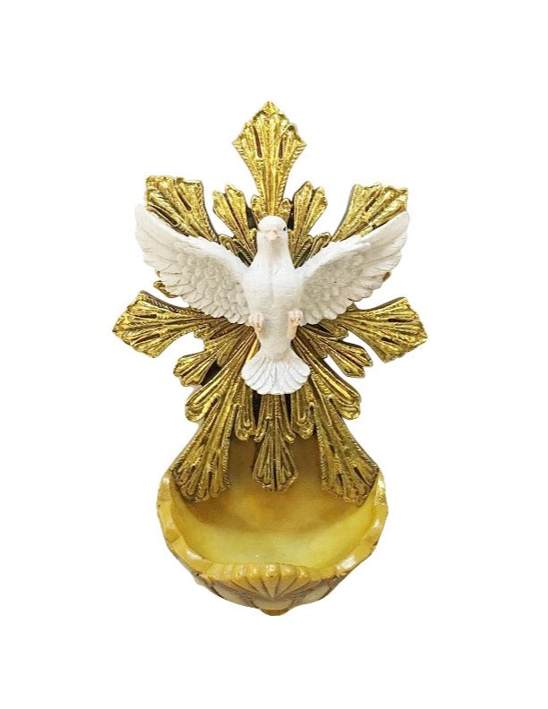 Holy Spirit Holy Water Wall Plaque 8"