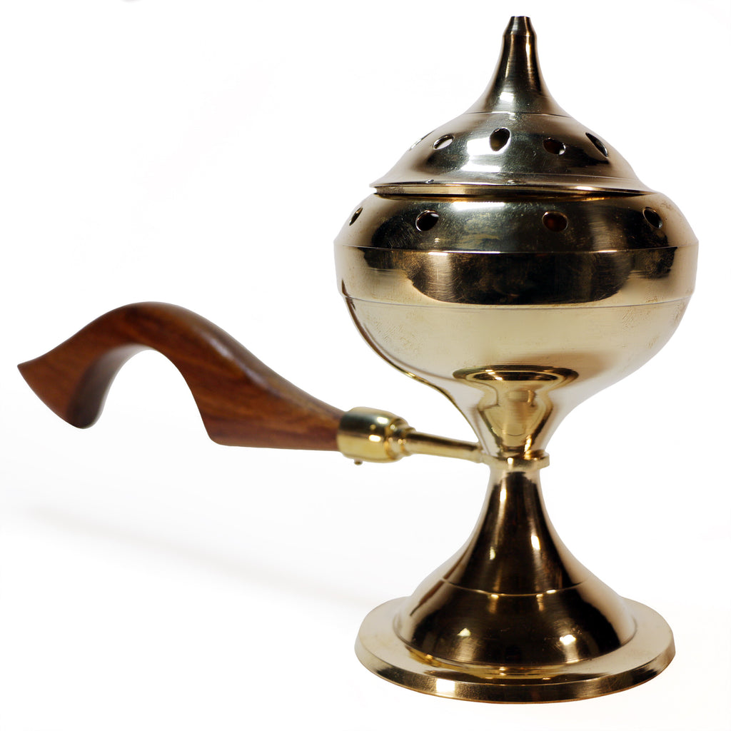 Incense Burner with Wooden Handle (large)