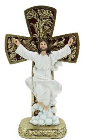 Cristo Resucitado 12" Cross w/ Stand