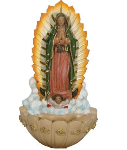 O.L. of Guadalupe Holy Water Plaque 8"