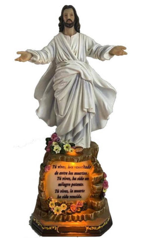 Resurrection with Light - Spanish Prayer 12" Statue
