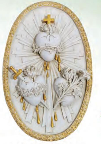 3 Hearts (Jesus, Mary and Joseph) Plaque 14.5"