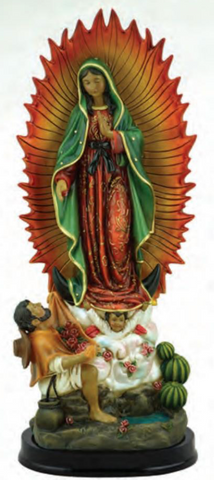 O.L. of Guadalupe w/ St Juan Diego 12" Statue