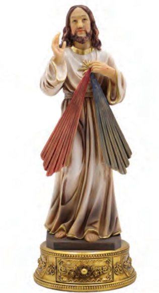 Divine Mercy 9" w/ Drawer Statue