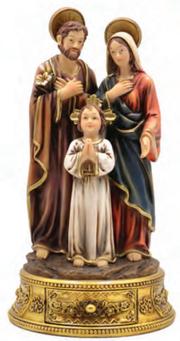 Holy Family 9" w/ Drawer Statue