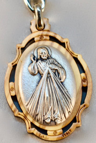 Divine Mercy - Wooden Key Chain