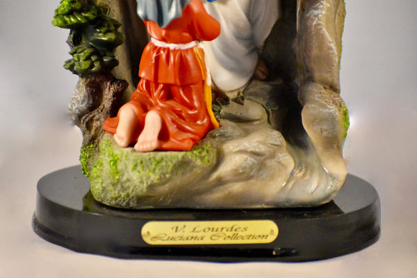 O.L. of Lourdes in Grotto w/ St. Bernadette 8" Statue