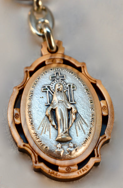 O.L. of Miraculous Medal - Wooden Key Chain