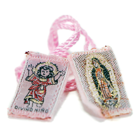 Divine Child/Guadalupe Pink Scapular