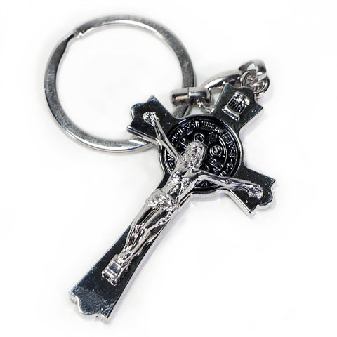 St. Benedict Cross Metal Key Chain