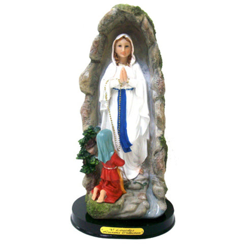 O.L. of Lourdes in Grotto w/ St. Bernadette 5" Statue